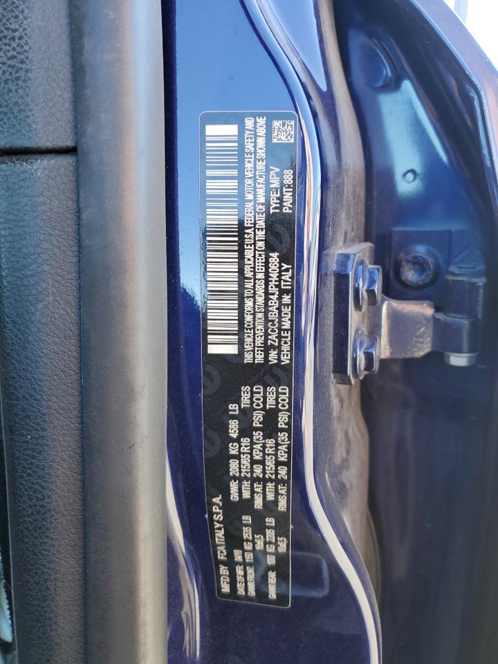 2018 Jeep Renegade VIN ZACCJBAB4JPH40684 Copart auction photo, side damage thumbnail 14