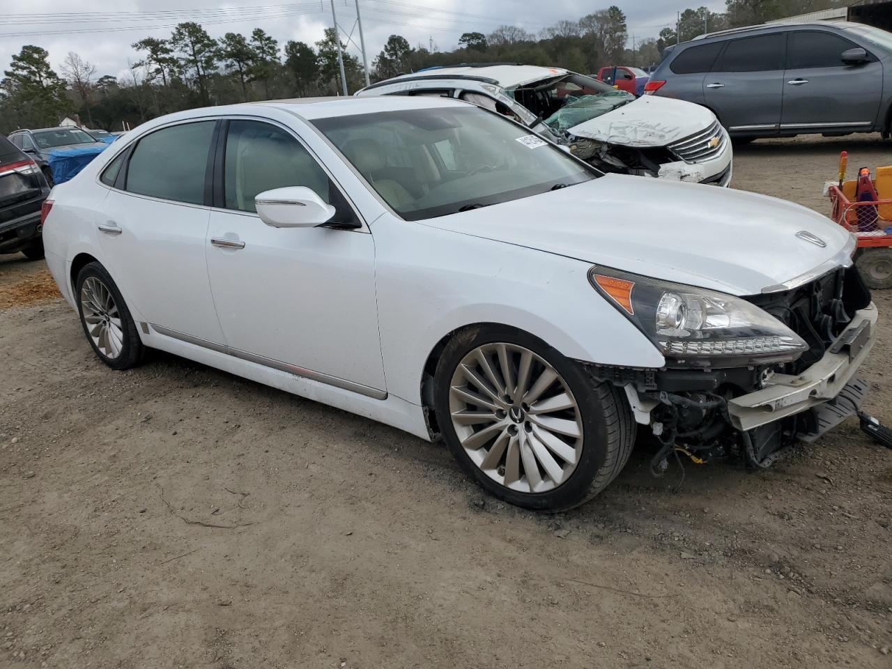2014 Hyundai Equus VIN KMHGH4JH4EU083933 Copart auction photo, front end damage thumbnail 4