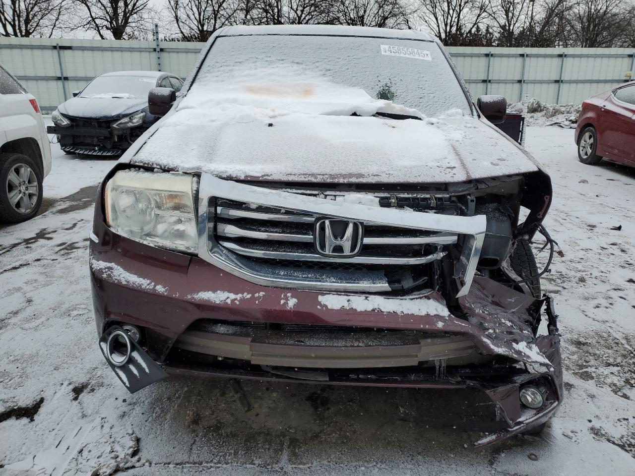 2012 Honda Pilot VIN 5FNYF4H59CB034050 Copart auction photo, front end / rear end damage thumbnail 5