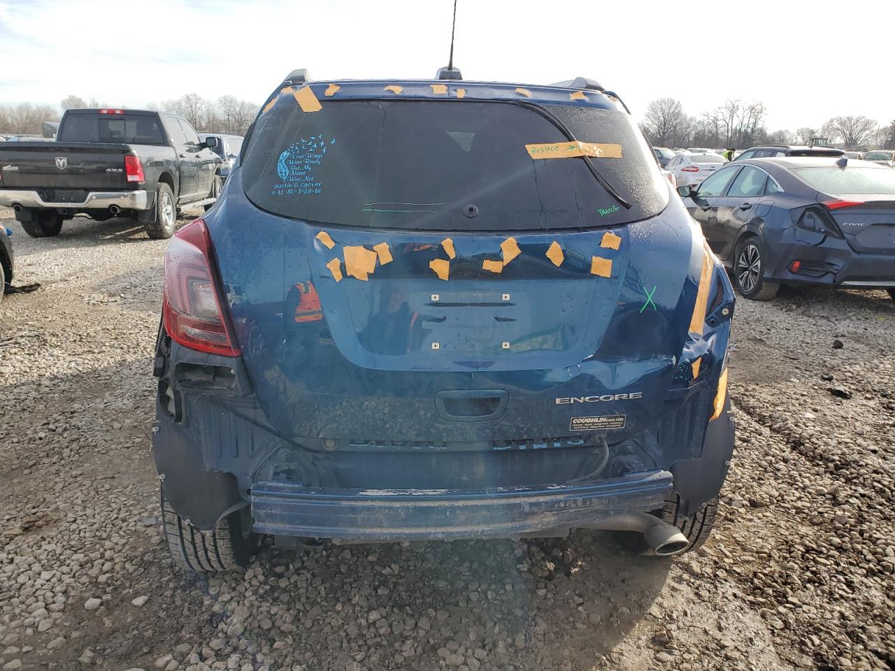 2019 Buick Encore VIN KL4CJASB5KB795711 Copart auction photo, front end / rear end damage thumbnail 6