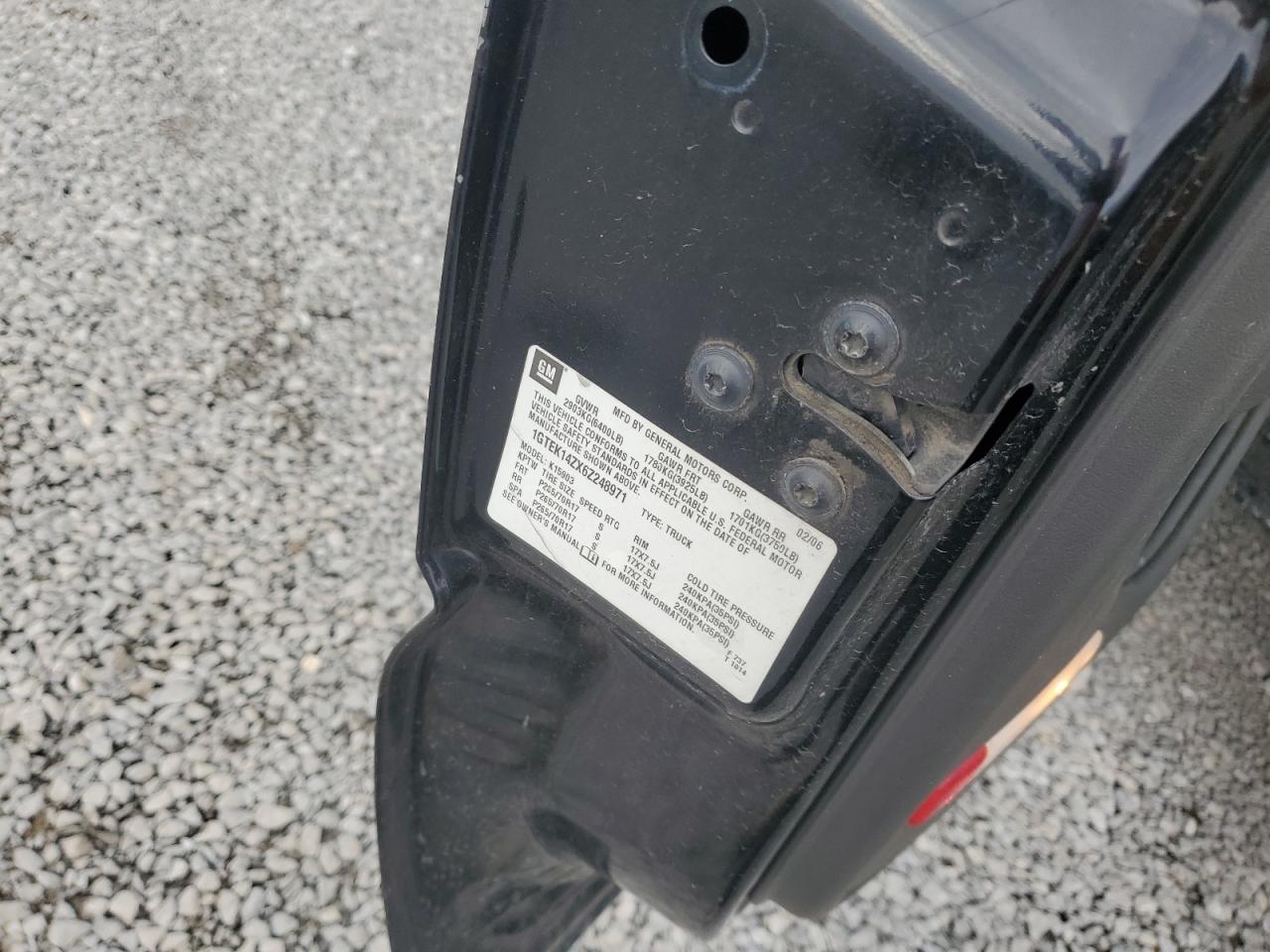 2006 GMC Sierra VIN 1GTEK14ZX6Z248971 Copart auction photo, all over damage thumbnail 12