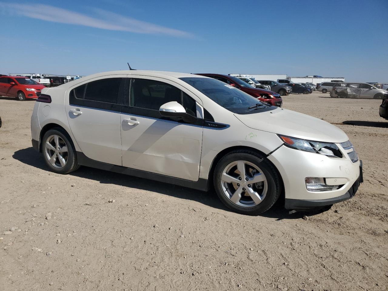 2014 Chevrolet Volt VIN 1G1RD6E48EU155205 Copart auction photo, front end / side damage thumbnail 4