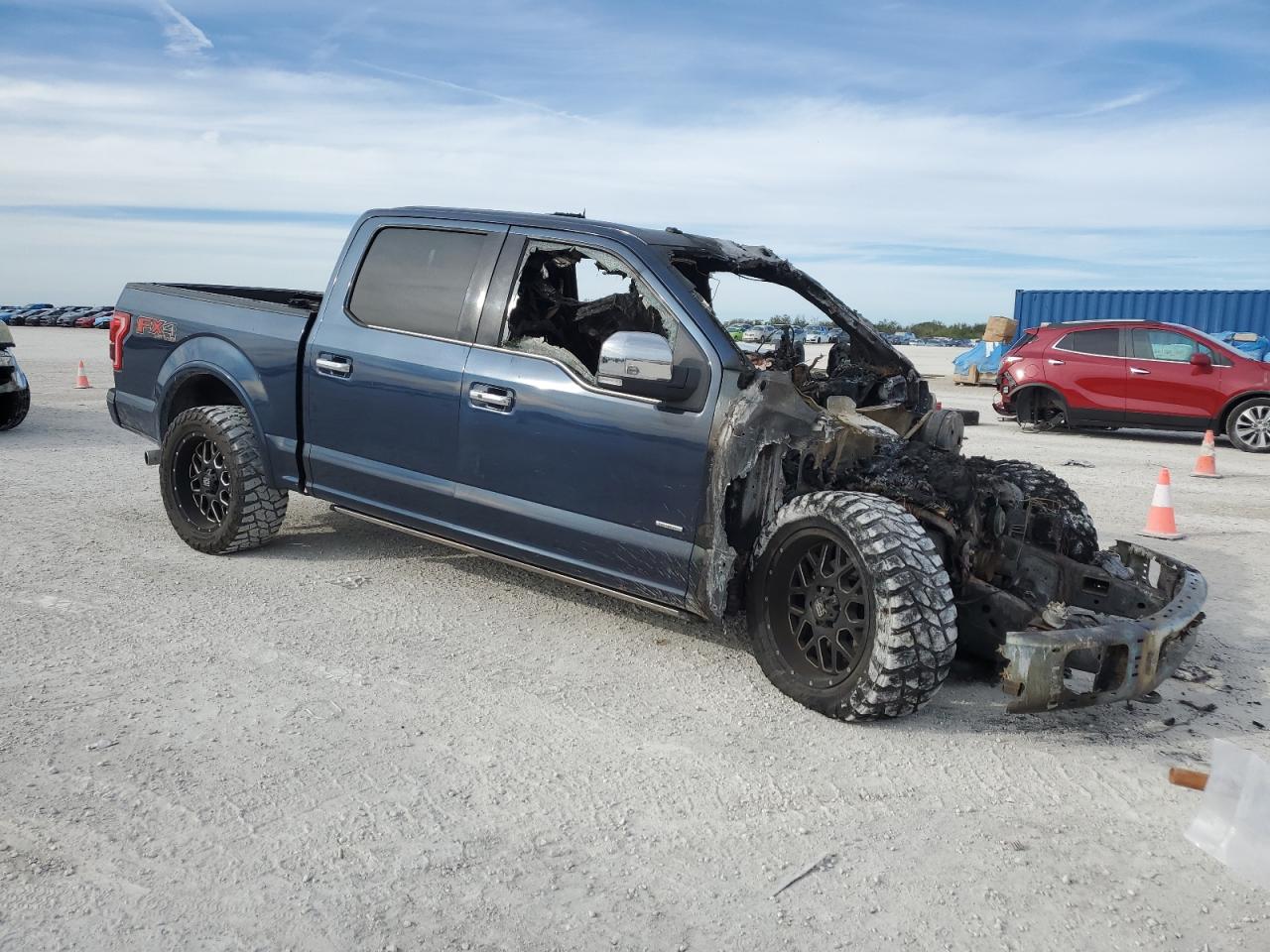 2016 Ford F-150 VIN 1FTEW1EG2GFD13025 Copart auction photo, burn damage thumbnail 4