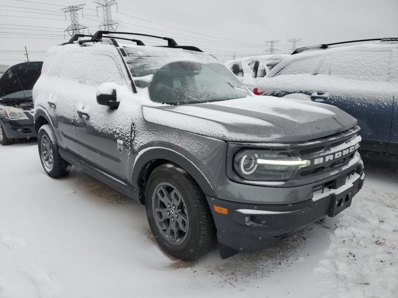 2023 Ford Bronco VIN 3FMCR9B65PRE23574 Copart auction photo, front end / side damage thumbnail 4