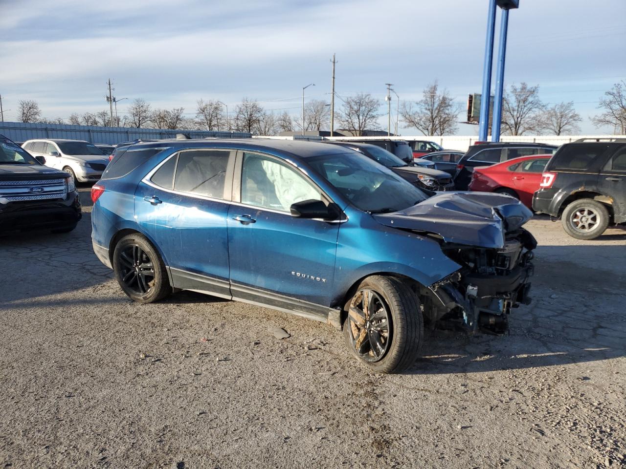 2021 Chevrolet Equinox VIN 3GNAXKEVXML362711 Copart auction photo, undercarriage / front end damage thumbnail 4
