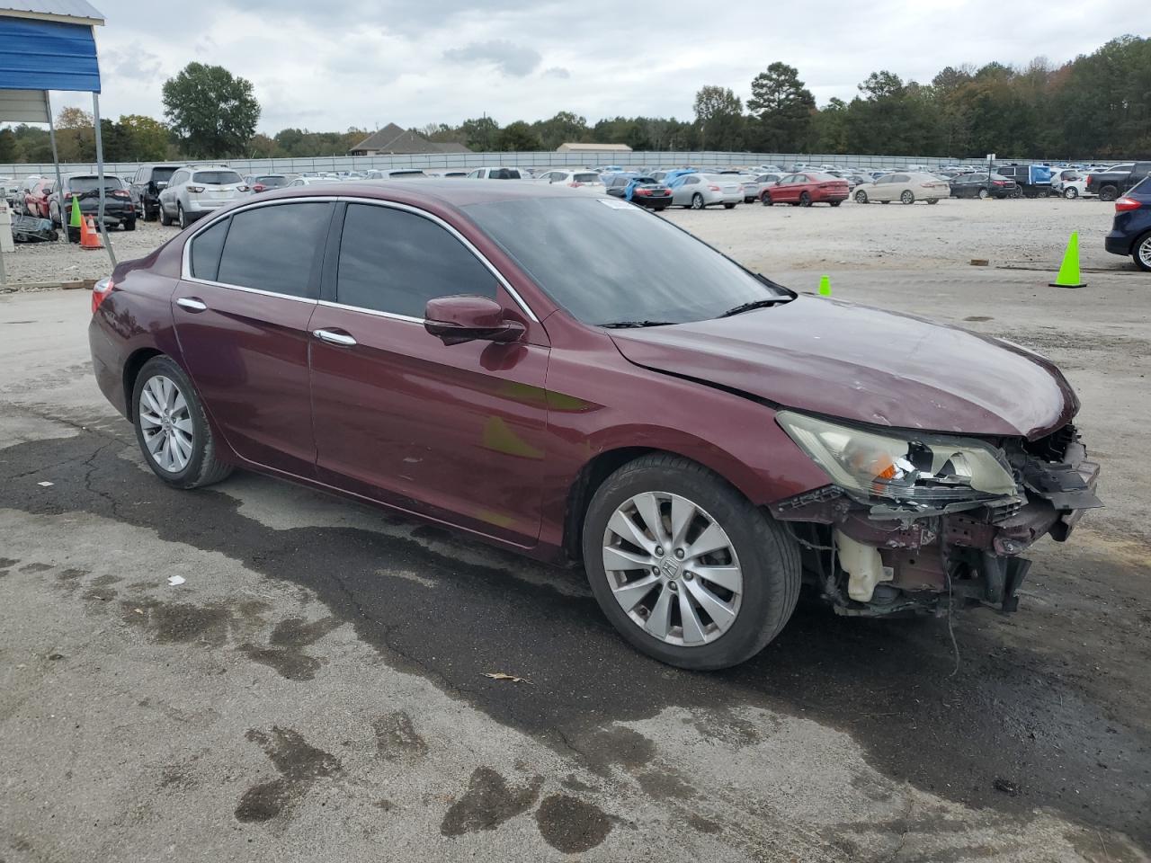 2013 Honda Accord VIN 1HGCR2F72DA112965 Copart auction photo, front end / side damage thumbnail 4