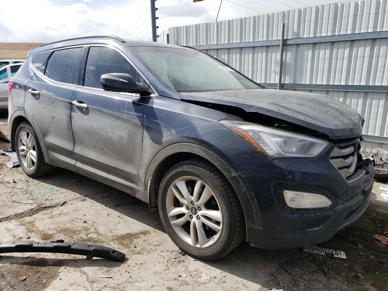 2013 Hyundai Santa Fe VIN 5XYZU3LAXDG031032 Copart auction photo, front end / side damage thumbnail 4