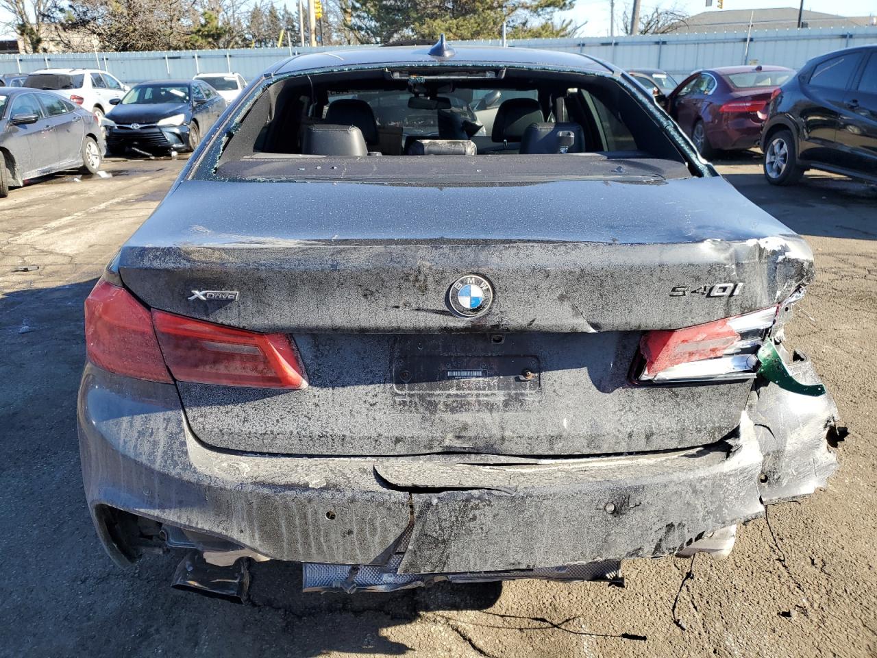 2018 BMW 5er VIN WBAJE7C59JWD53499 Copart auction photo, all over damage thumbnail 6