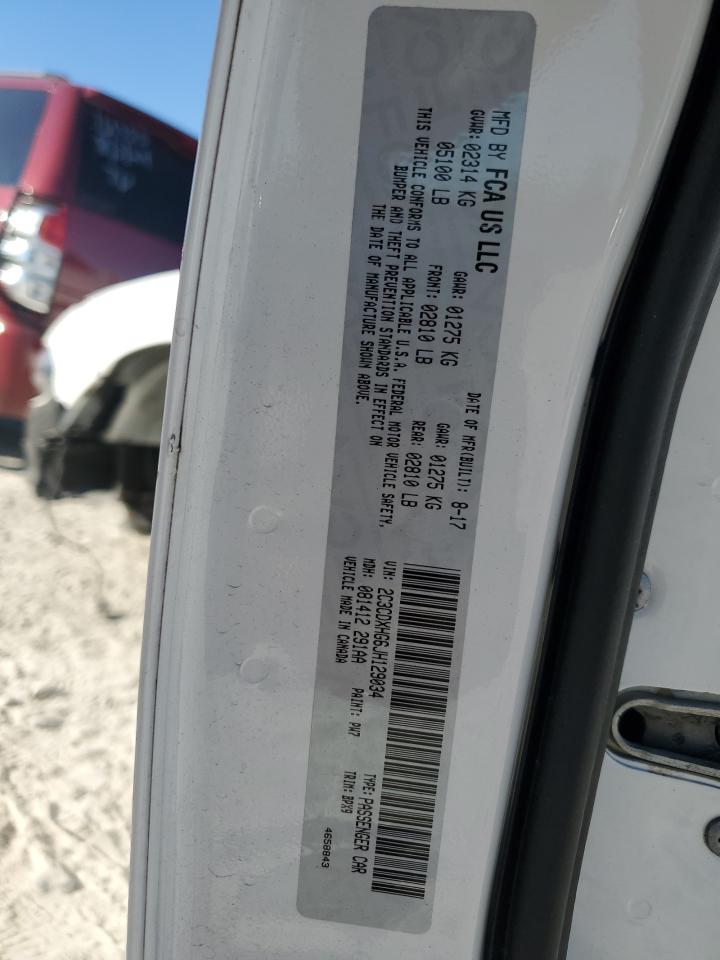 2018 Dodge Charger VIN 2C3CDXHG6JH129034 Copart auction photo, all over damage thumbnail 12