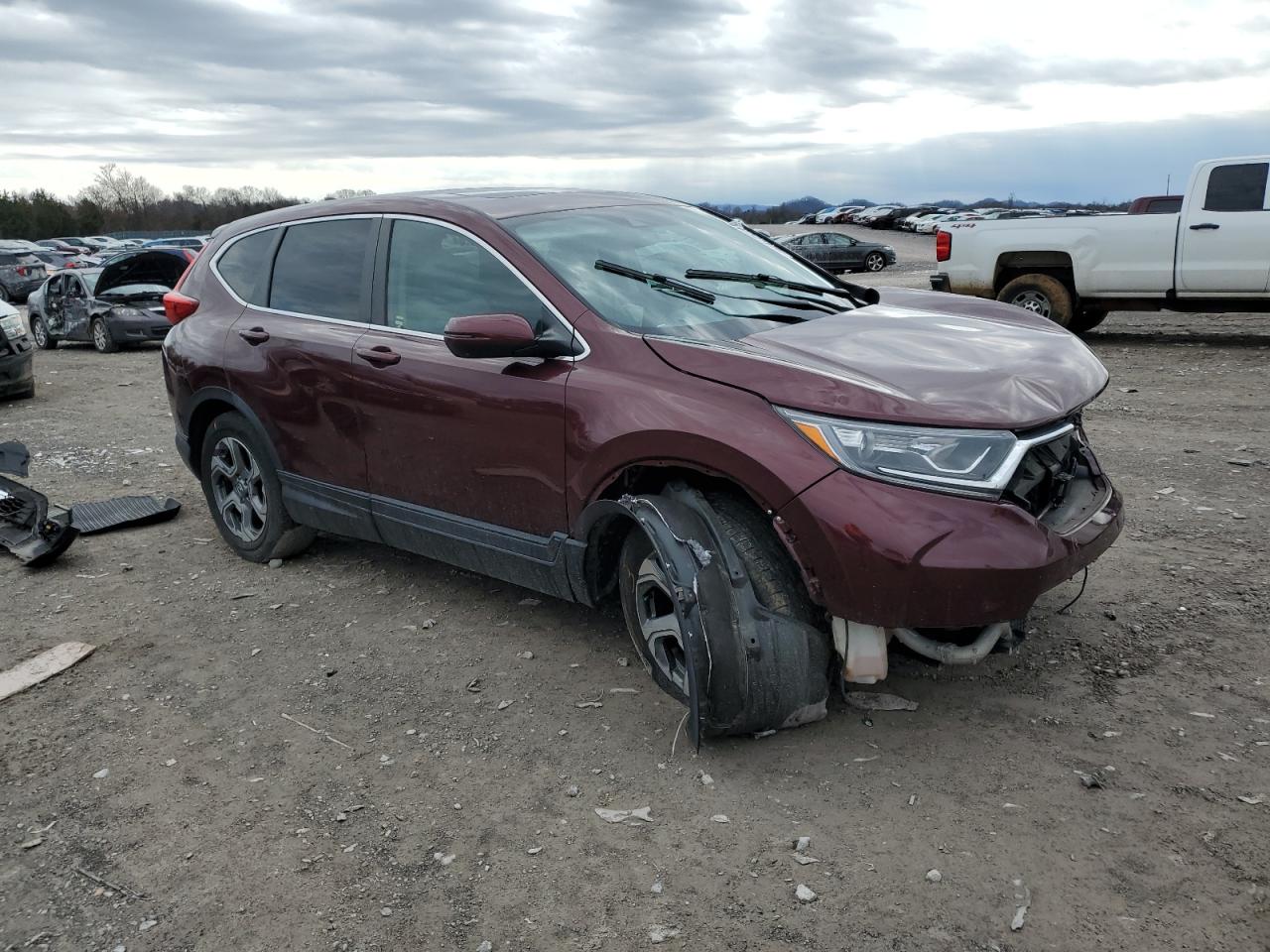 2019 Honda CR-V VIN 5J6RW2H57KL003619 Copart auction photo, front end / undercarriage damage thumbnail 4