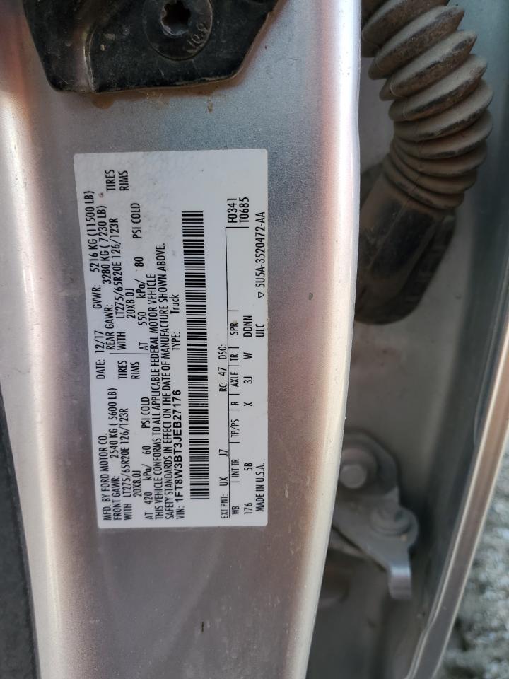 2018 Ford F350 VIN 1FT8W3BT3JEB27176 Copart auction photo, rollover damage thumbnail 14