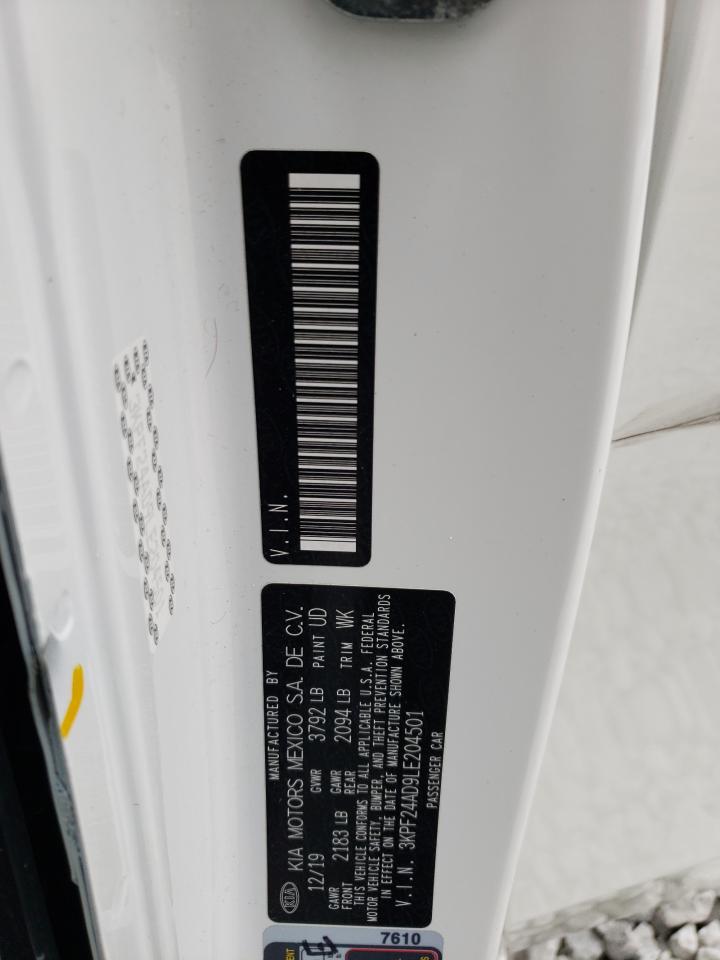 2020 KIA Forte VIN 3KPF24AD9LE204501 Copart auction photo, front end damage thumbnail 14