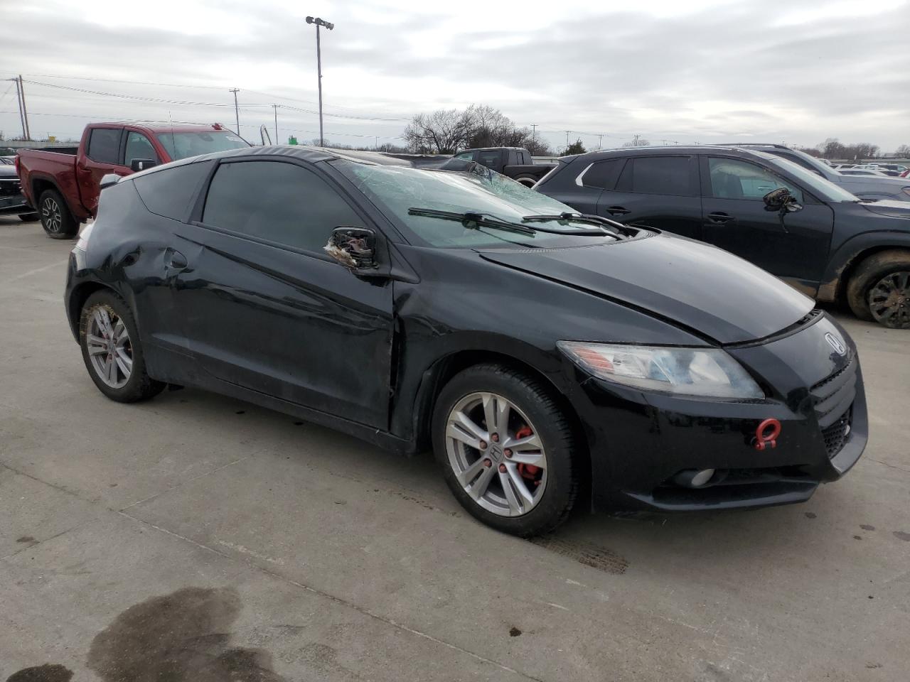 2011 Honda CR-Z VIN JHMZF1D69BS004886 Copart auction photo, rollover / hail damage thumbnail 4
