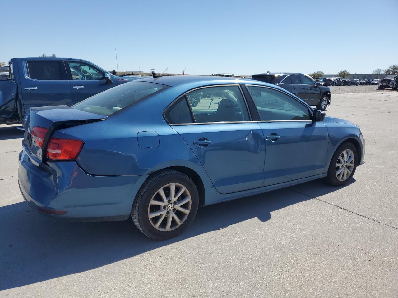 2015 Volkswagen Jetta VIN 3VWD17AJ0FM247620 Copart auction photo, rear end damage thumbnail 3