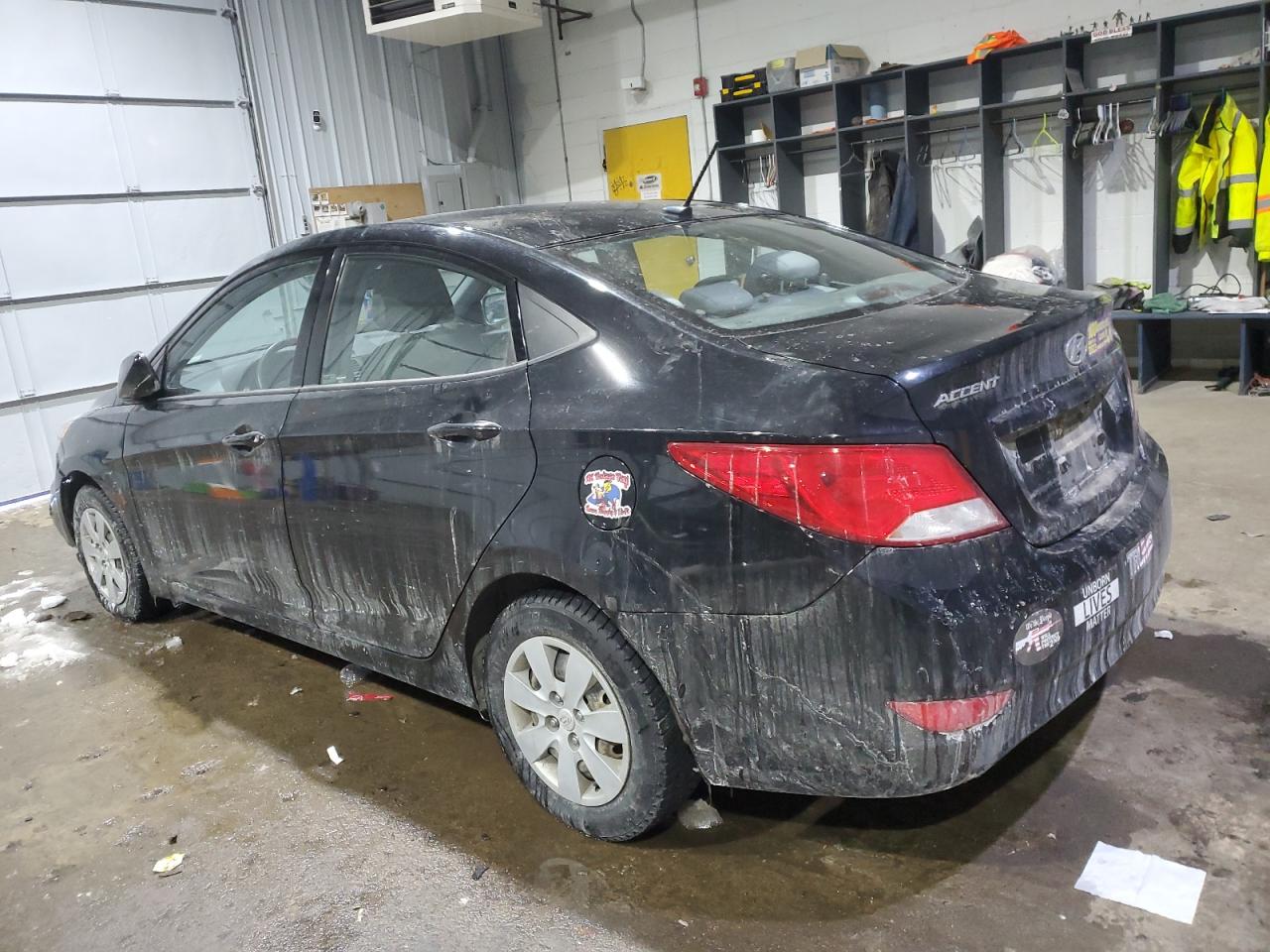 2016 Hyundai Accent VIN KMHCT4AE2GU139244 Copart auction photo, front end / undercarriage damage thumbnail 2