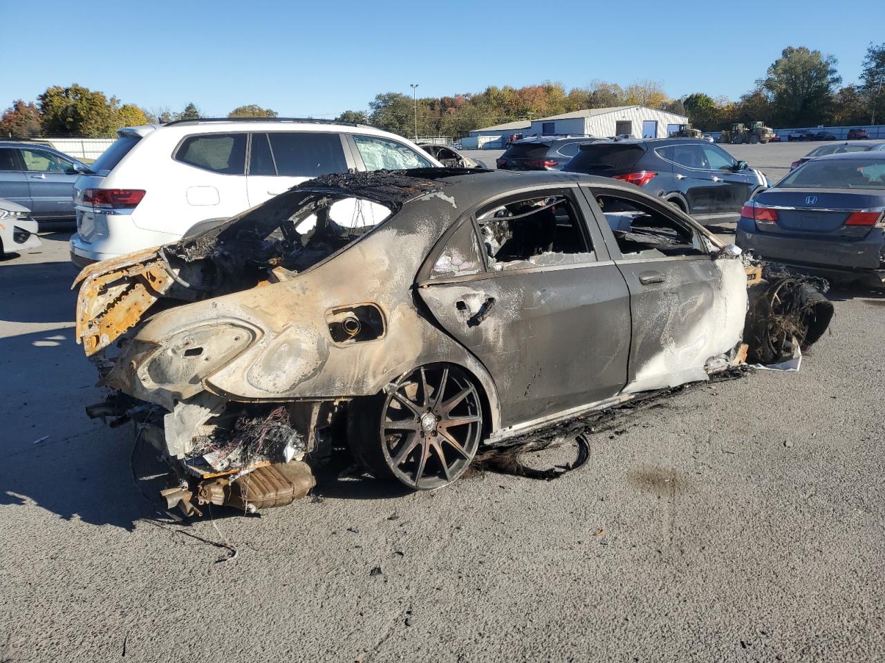 2018 Mercedes-Benz S-klasse VIN WDDUG8DB6JA399814 Copart auction photo, burn damage thumbnail 3