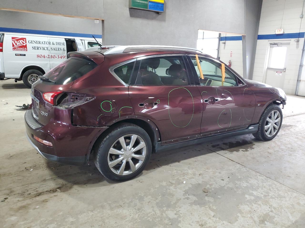 2016 Infiniti QX50 VIN JN1BJ0RR1GM269914 Copart auction photo, all over damage thumbnail 3