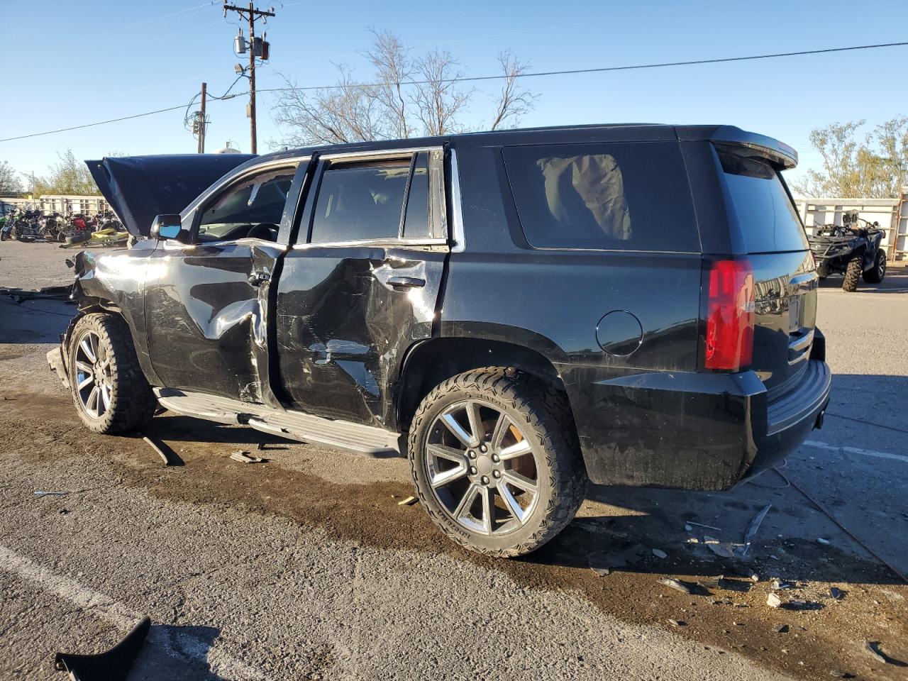 2015 Chevrolet Tahoe VIN 1GNLC2EC1FR555683 Copart auction photo, front end / side damage thumbnail 2