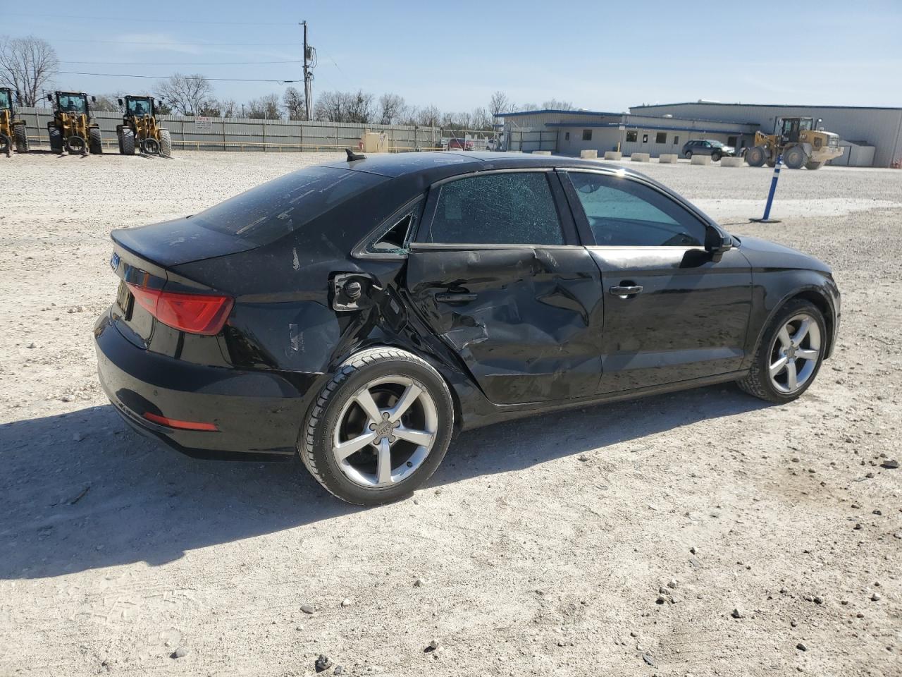 2015 Audi A3 VIN WAUACGFF8F1065842 Copart auction photo, side / rear end damage thumbnail 3