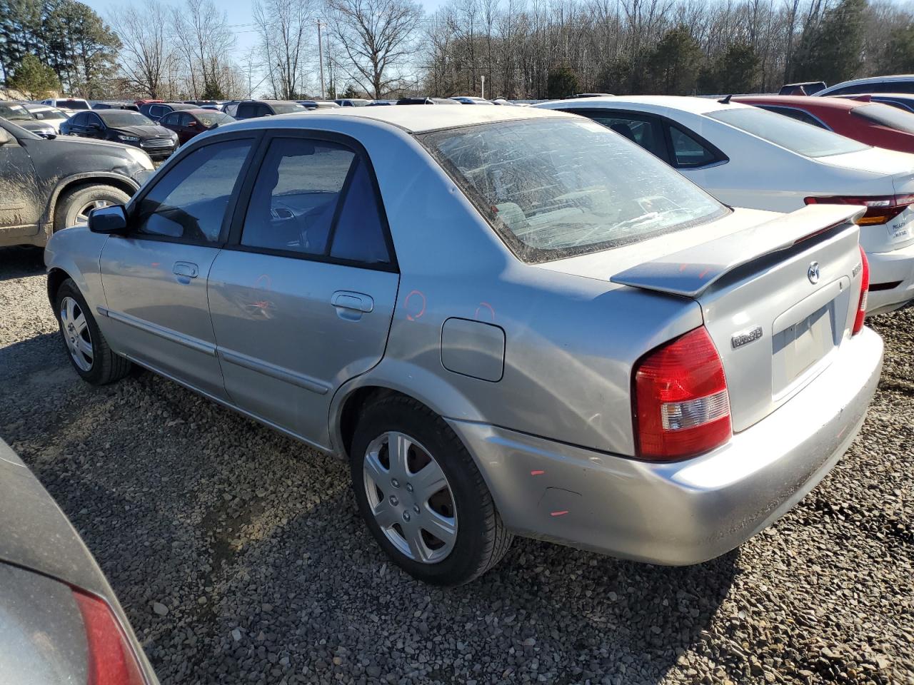 2001 Mazda Protege VIN JM1BJ225410441741 Copart auction photo, front end / side damage thumbnail 2