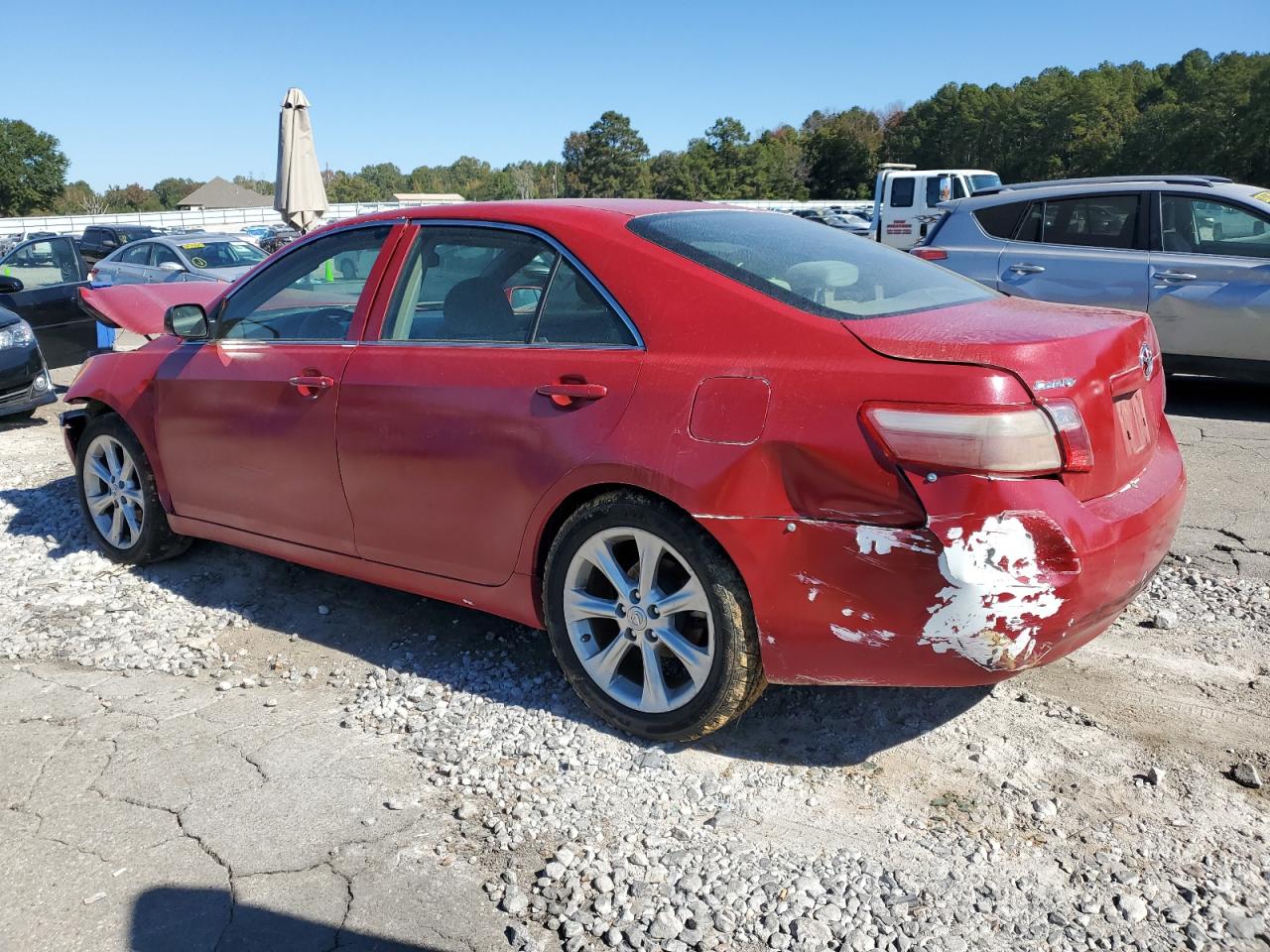 2007 Toyota Camry VIN JTNBE46K873074085 Copart auction photo, front end / rear end damage thumbnail 2