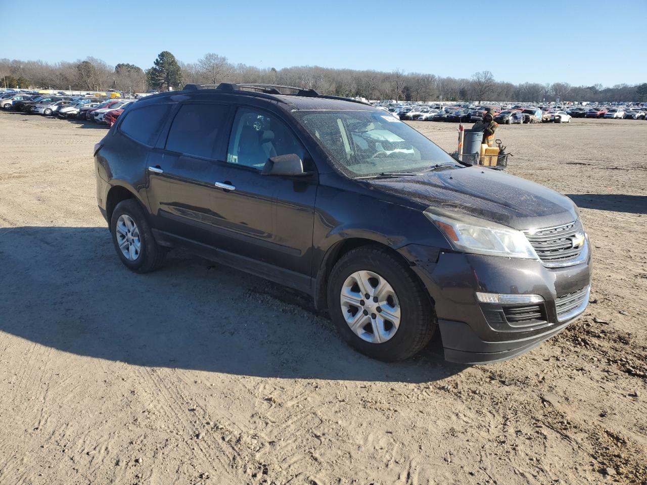2016 Chevrolet Traverse VIN 1GNKRFKD6GJ179867 Copart auction photo, front end / side damage thumbnail 4