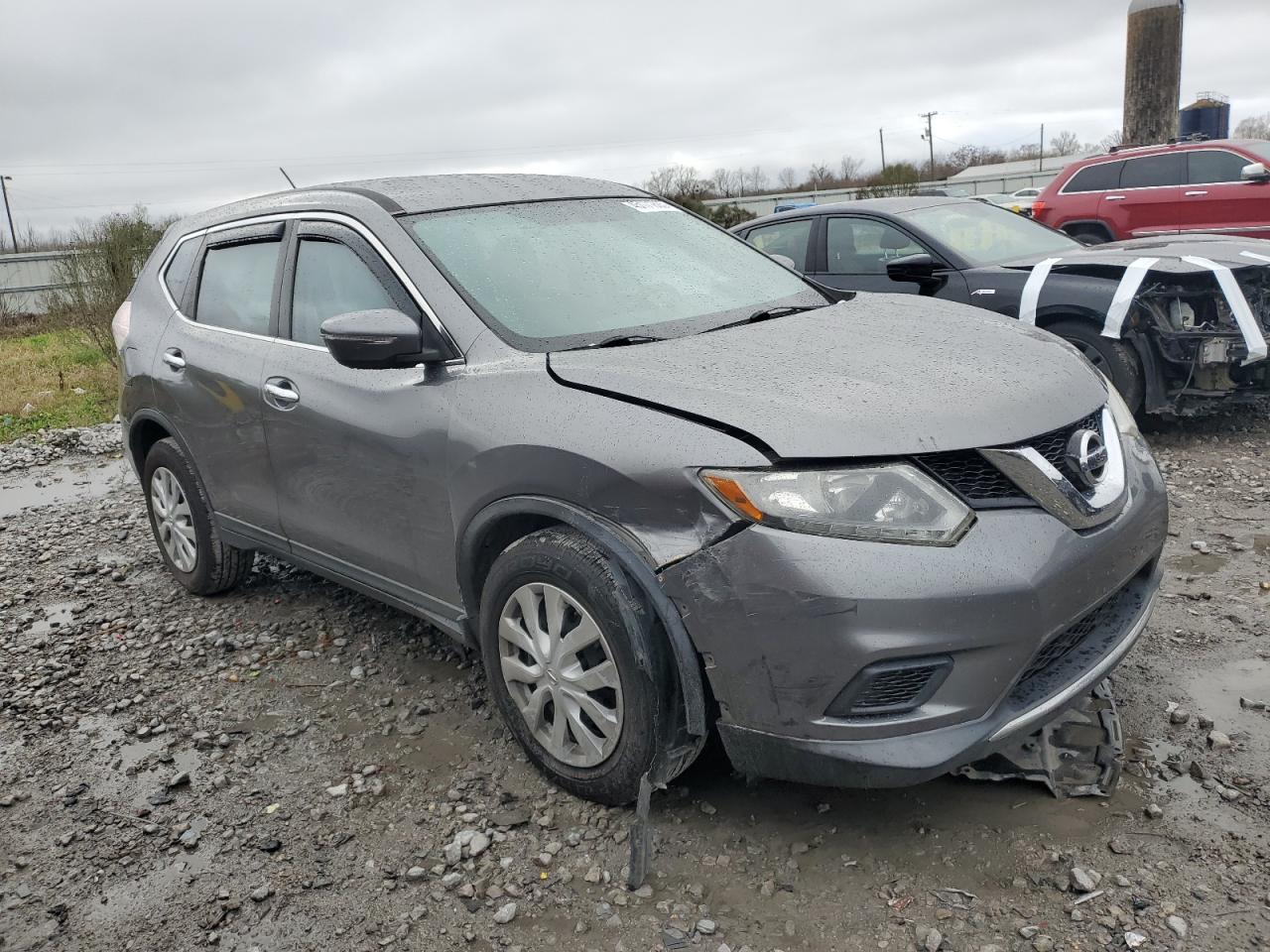 2015 Nissan Rogue VIN KNMAT2MT7FP523995 Copart auction photo, front end / side damage thumbnail 4
