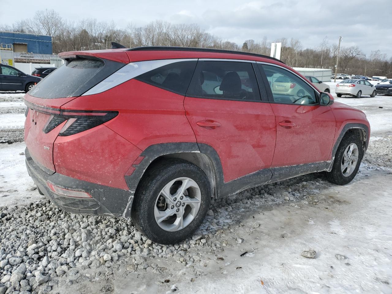 2023 Hyundai Tucson VIN 5NMJBCAE5PH218696 Copart auction photo, side / front end damage thumbnail 3