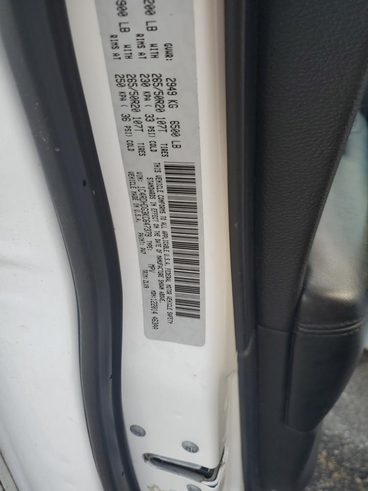 2019 Dodge Durango VIN 1C4RDHDG3KC647379 Copart auction photo, front end damage thumbnail 12