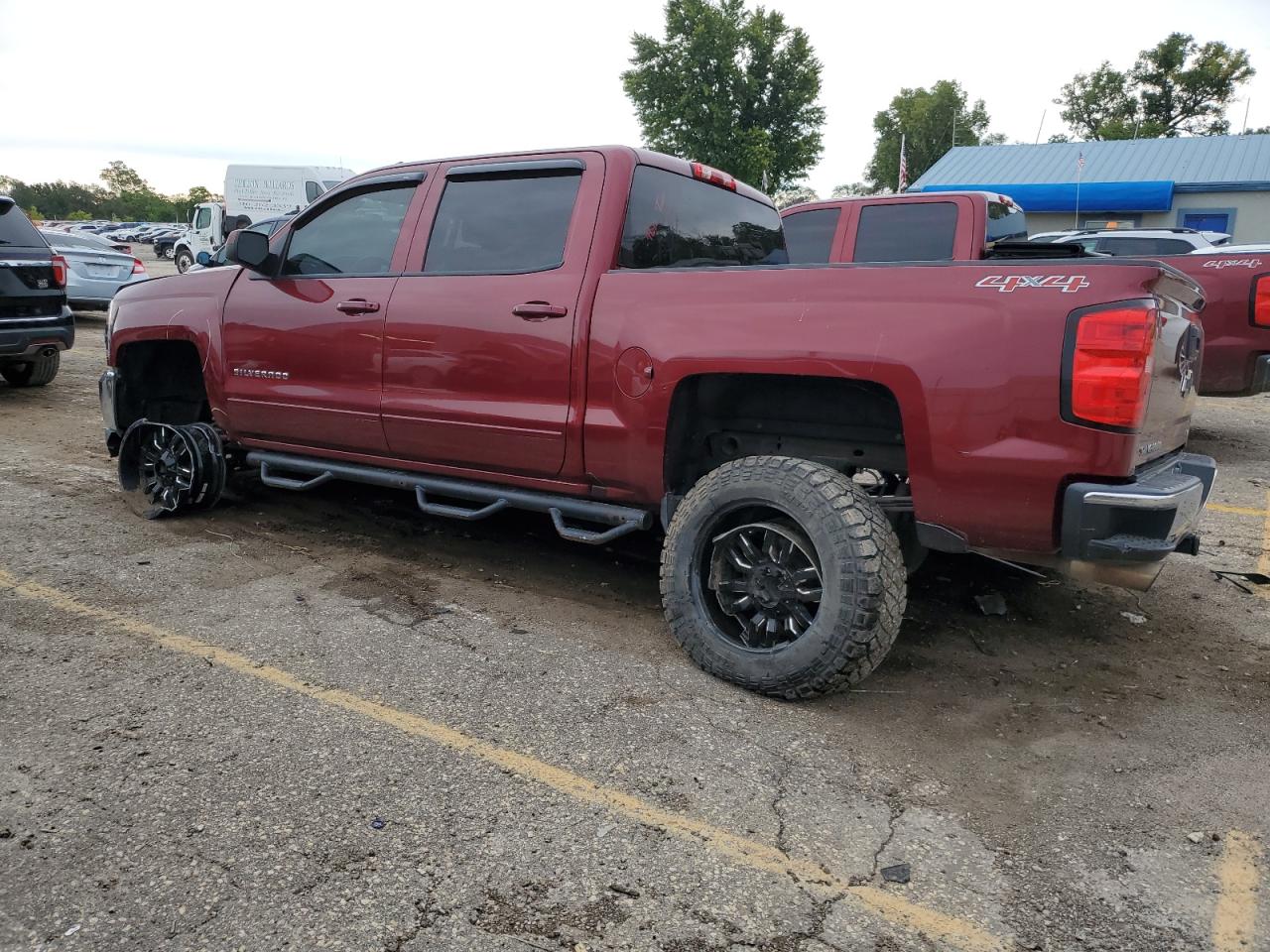 2017 Chevrolet Silverado VIN 3GCUKREC6HG111761 Copart auction photo, all over damage thumbnail 2