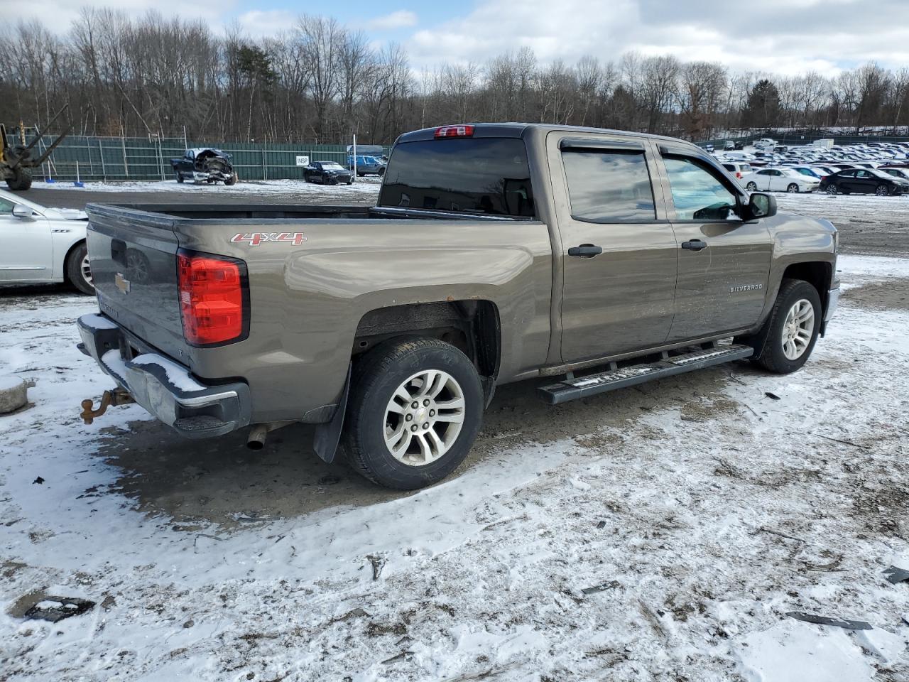 2014 Chevrolet Silverado VIN 3GCUKREC1EG202240 Copart auction photo, side damage thumbnail 3