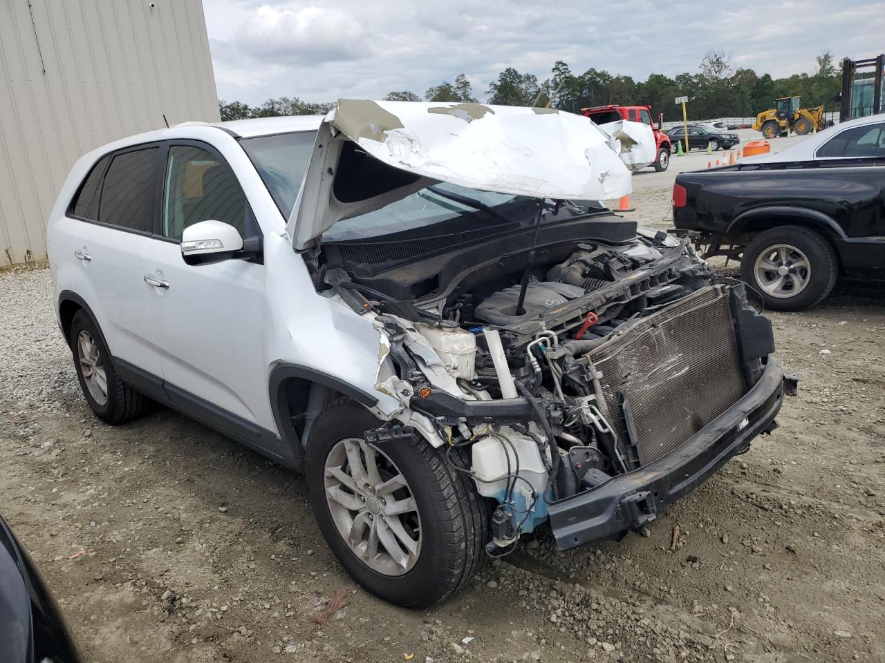 2014 KIA Sorento VIN 5XYKT3A65EG509099 Copart auction photo, front end damage thumbnail 4