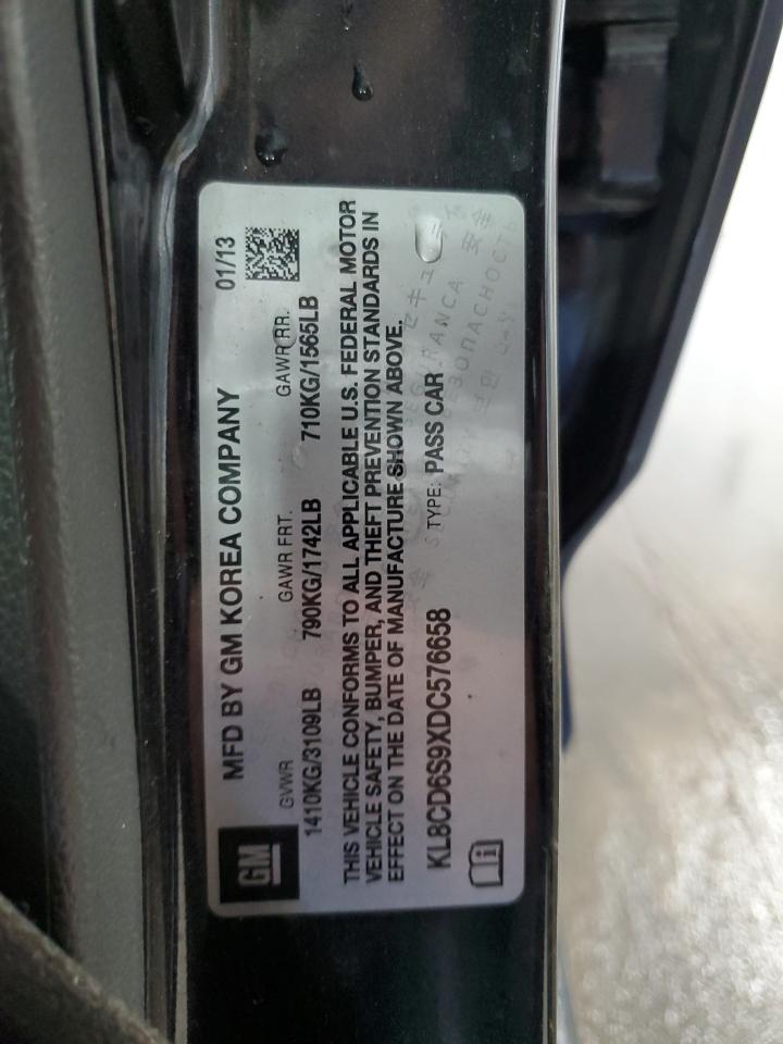 2013 Chevrolet Spark VIN KL8CD6S9XDC576658 Copart auction photo, all over damage thumbnail 14