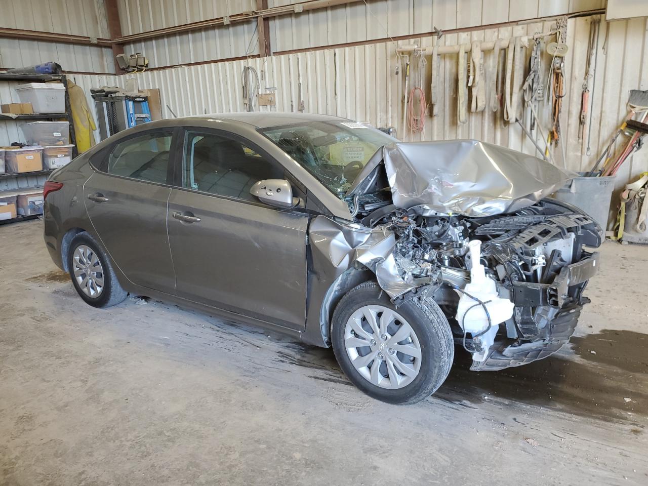 2021 Hyundai Accent VIN 3KPC24A62ME144213 Copart auction photo, front end / minor dent/scratches damage thumbnail 4