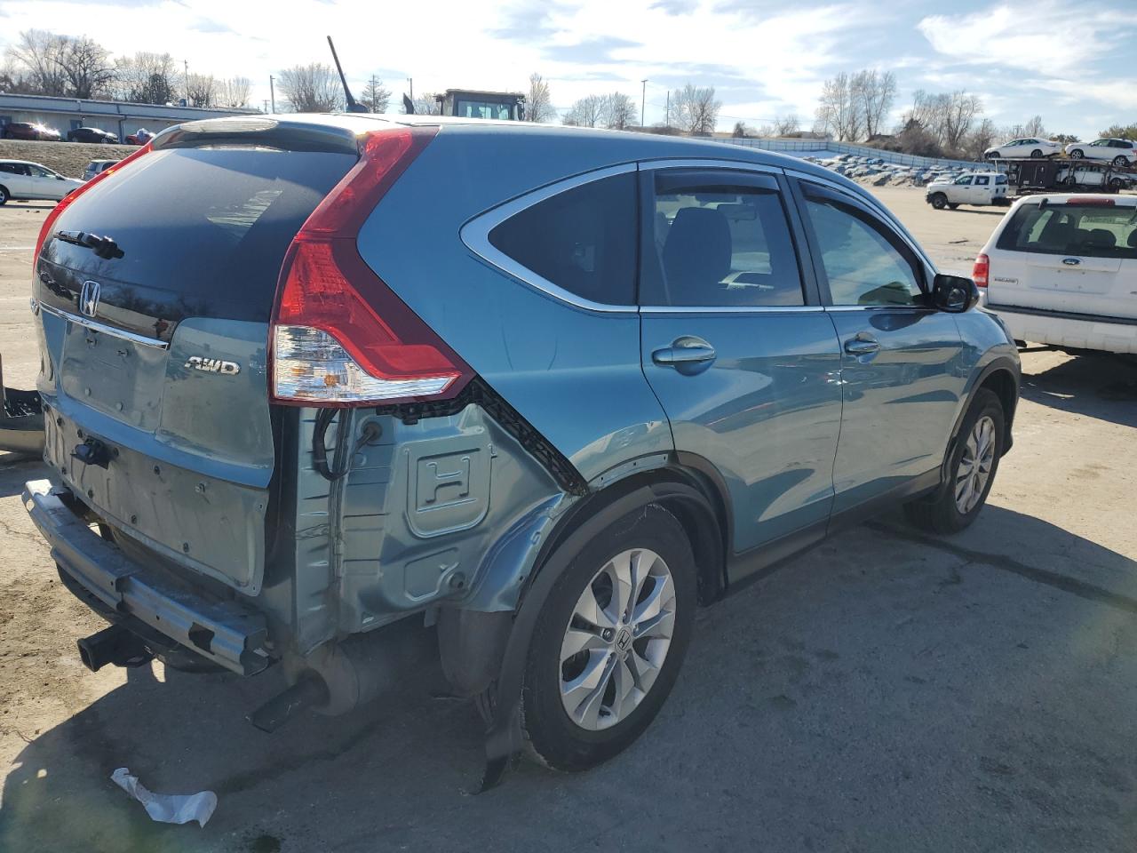 2014 Honda CR-V VIN 2HKRM4H53EH712550 Copart auction photo, rear end / stripped damage thumbnail 3