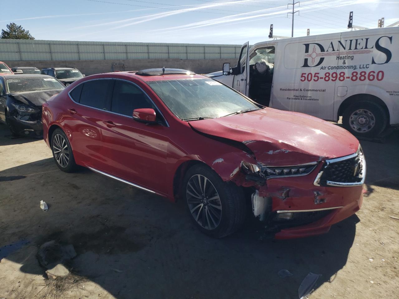 2018 Acura TLX VIN 19UUB2F79JA000376 Copart auction photo, front end damage thumbnail 4