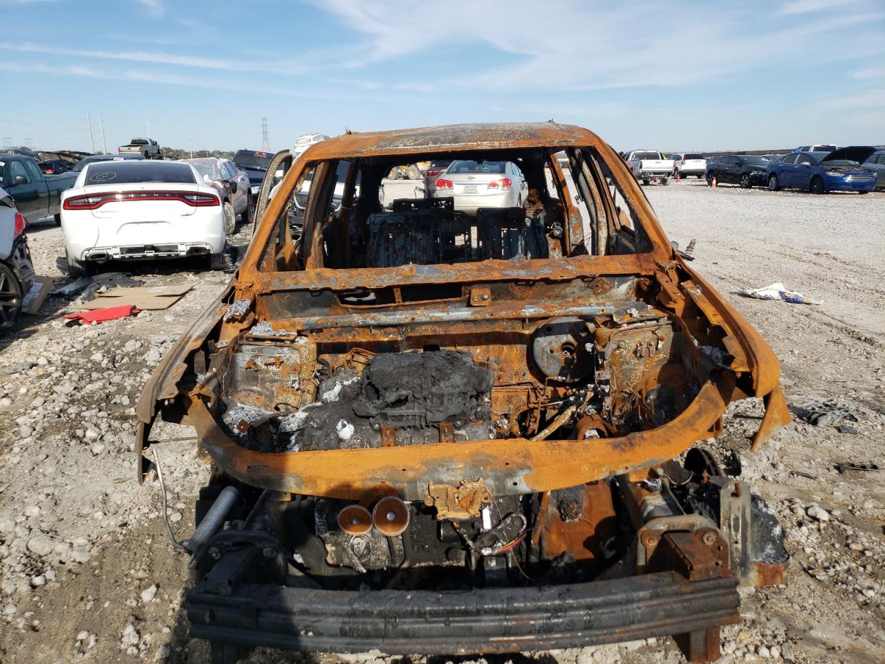 2015 Dodge Journey VIN 3C4PDCBG4FT722520 Copart auction photo, burn damage thumbnail 5