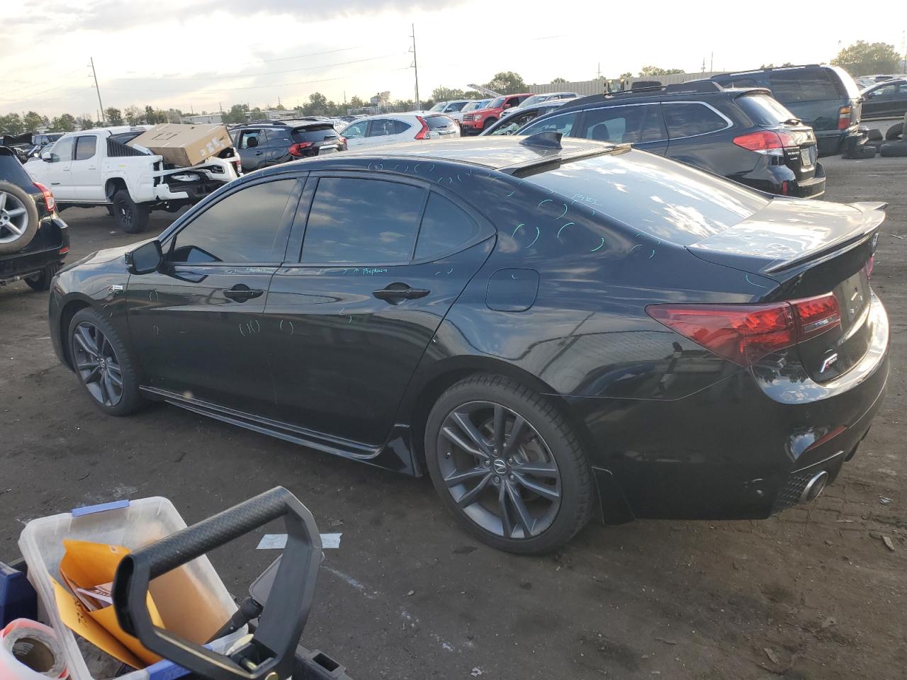 2019 Acura TLX VIN 19UUB3F64KA000123 Copart auction photo, hail damage thumbnail 2