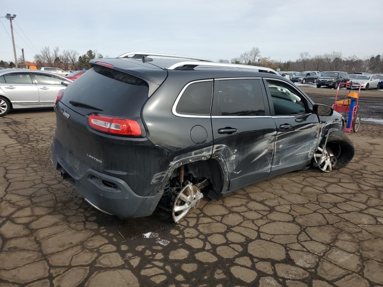 2015 Jeep Grand Cherokee VIN 1C4PJMDS8FW699463 Copart auction photo, side / undercarriage damage thumbnail 3