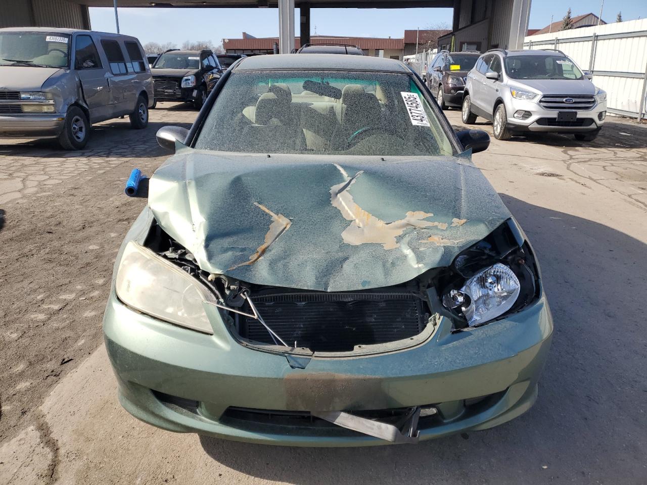 2004 Honda Civic VIN 2HGES16594H590470 Copart auction photo, front end damage thumbnail 5