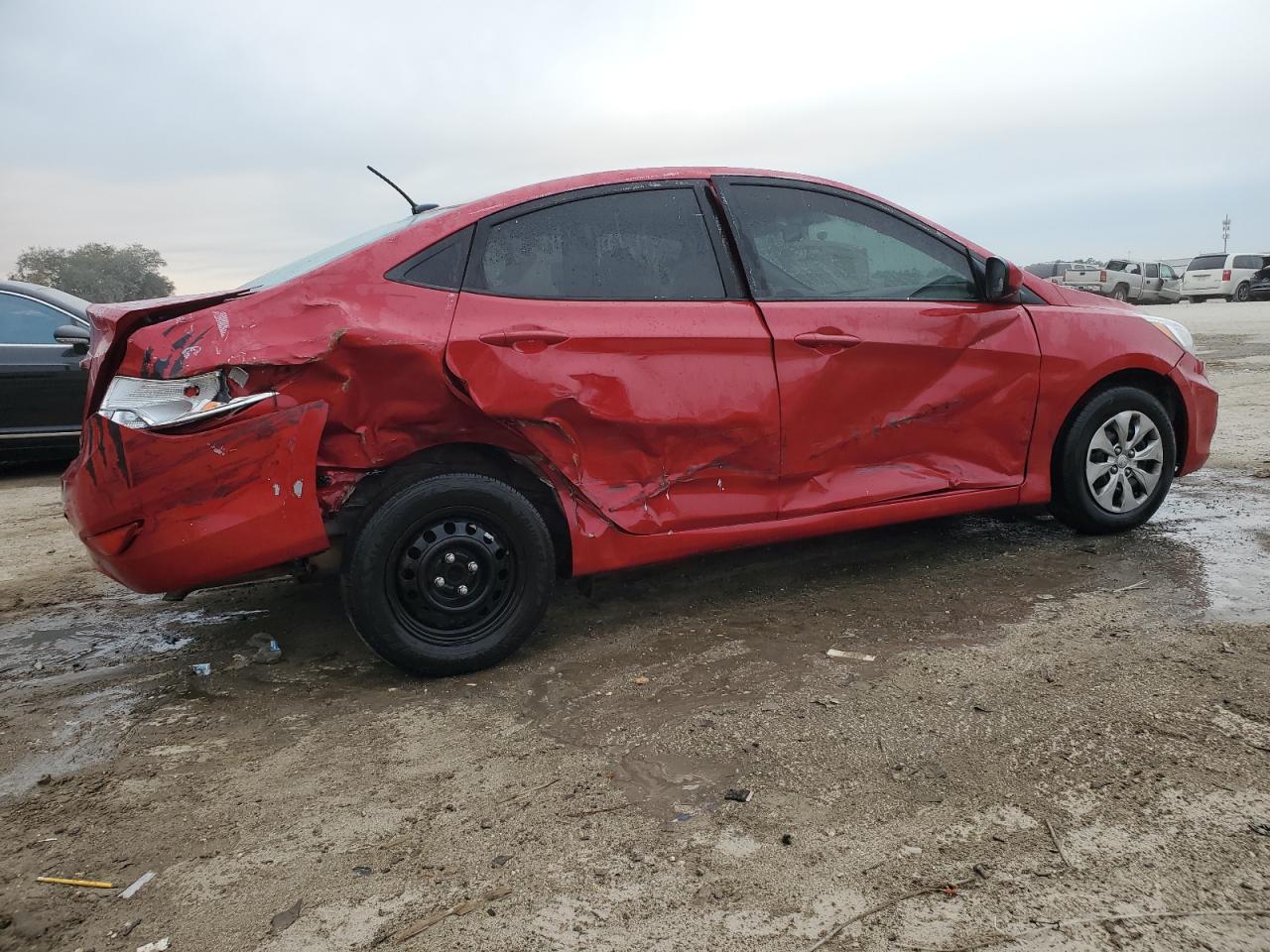 2017 Hyundai Accent VIN KMHCT4AE0HU299124 Copart auction photo, side / minor dent/scratches damage thumbnail 3