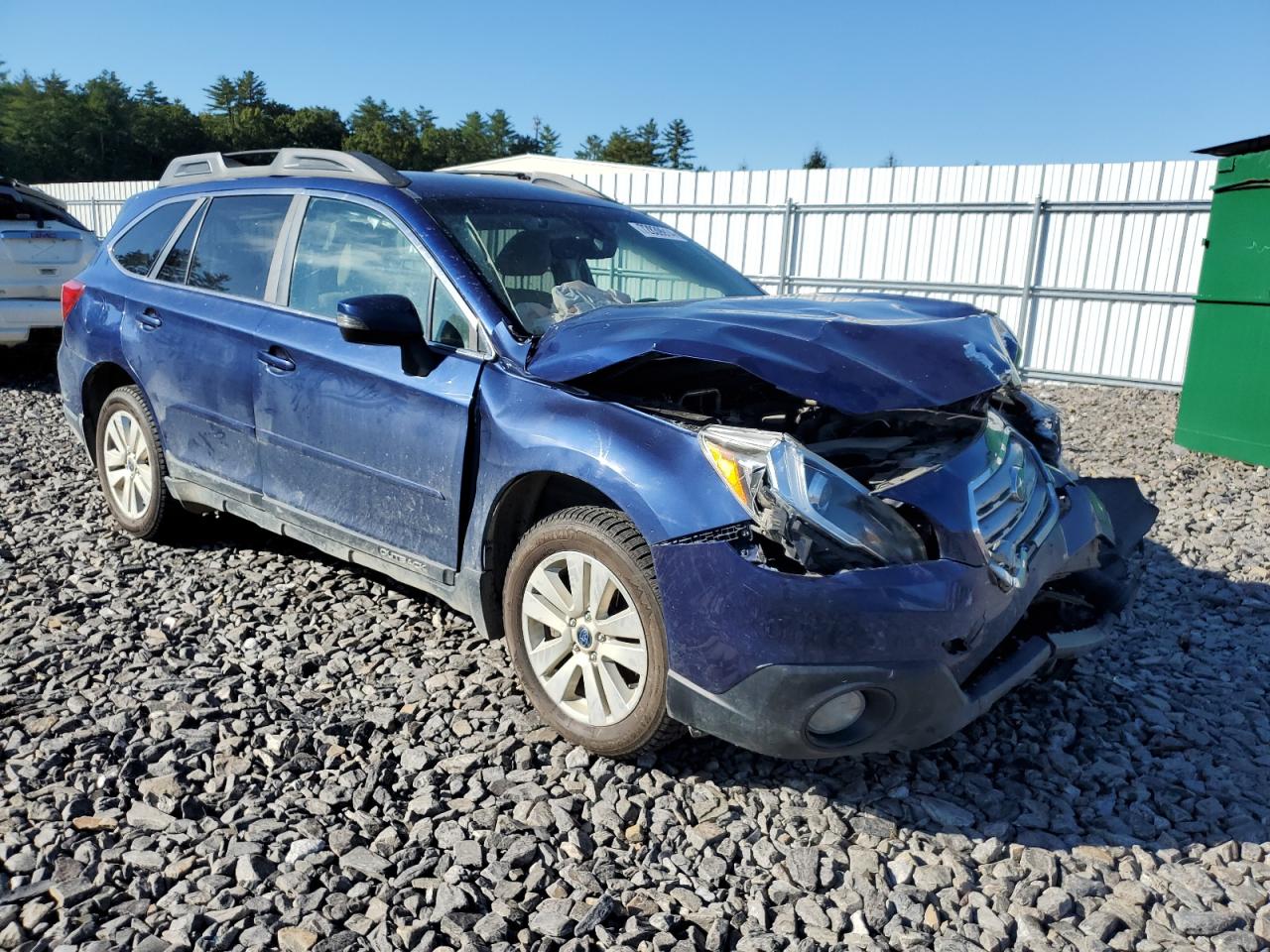 2017 Subaru Outback VIN 4S4BSAFC7H3280614 Copart auction photo, front end / side damage thumbnail 4