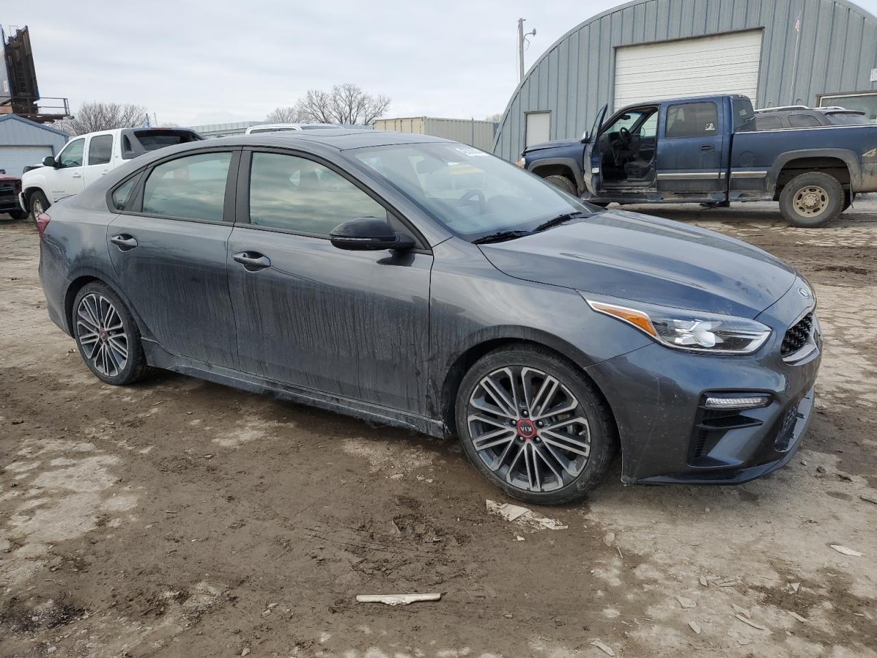 2021 KIA Forte VIN 3KPF44AC1ME411614 Copart auction photo, side damage thumbnail 4