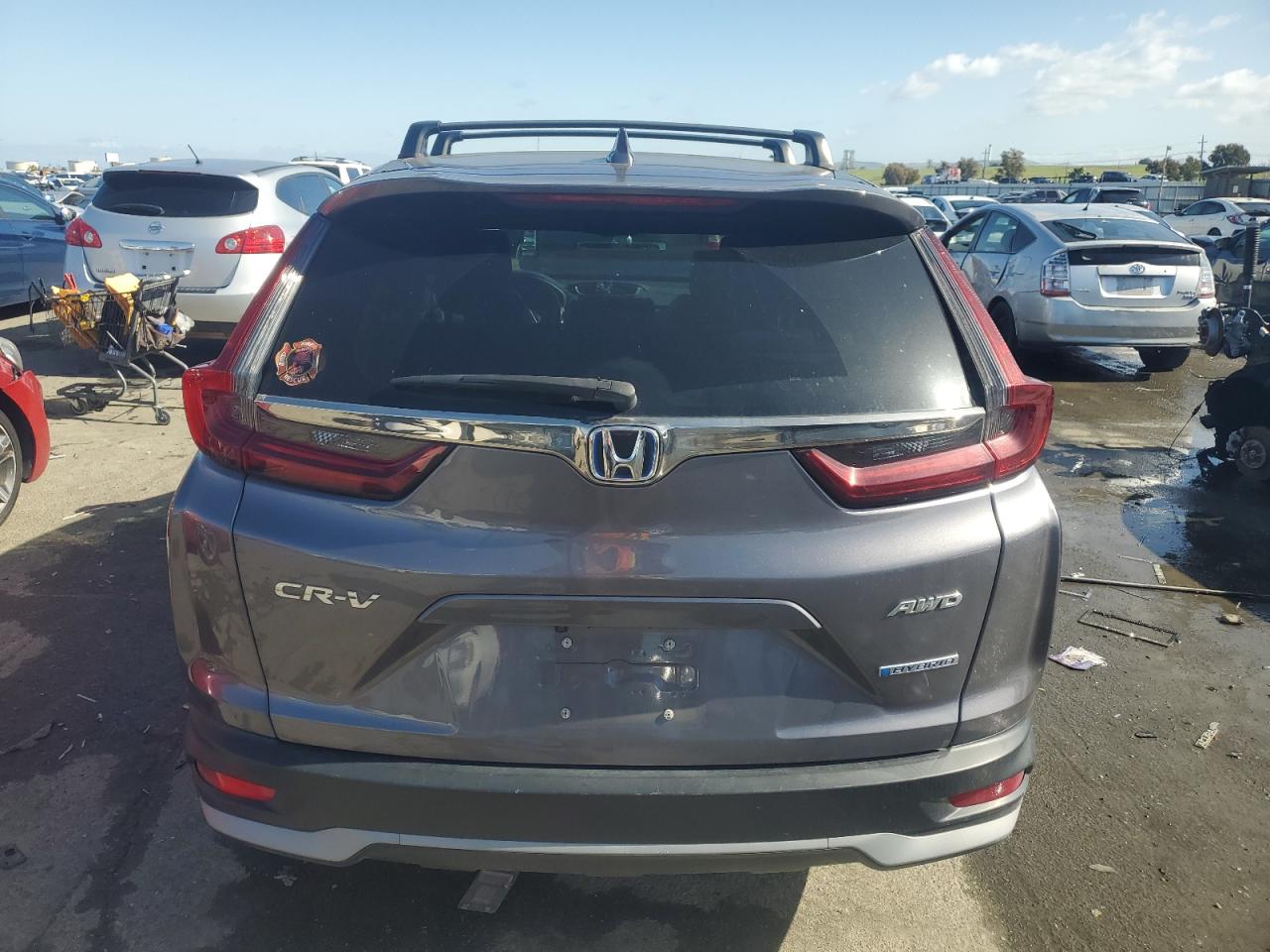 2020 Honda CR-V VIN 7FART6H84LE024923 Copart auction photo, vandalism damage thumbnail 6