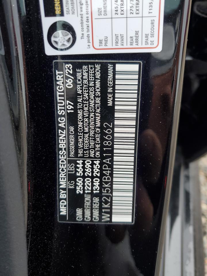 2023 Mercedes-Benz CLC-klasse VIN W1K2J5KB4PA118662 Copart auction photo, front end / minor dent/scratches damage thumbnail 12