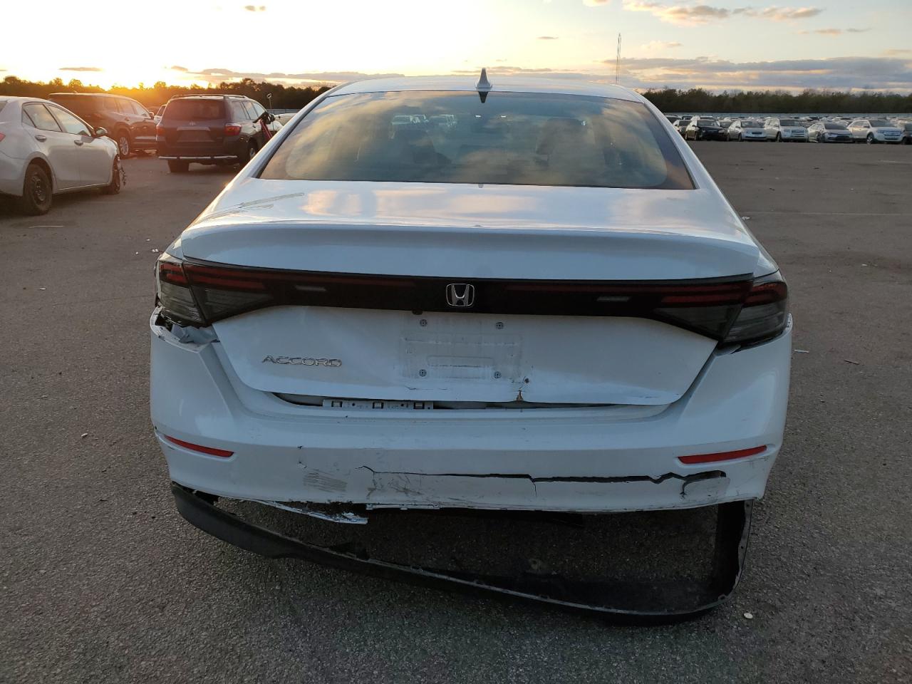 2024 Honda Accord VIN 1HGCY1F27RA058779 Copart auction photo, rear end / minor dent/scratches damage thumbnail 6
