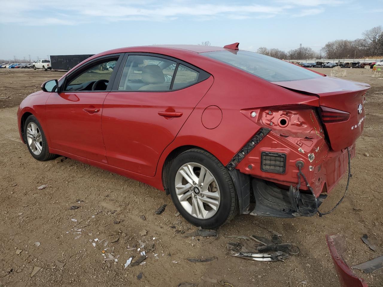 2019 Hyundai Elantra VIN 5NPD84LFXKH492625 Copart auction photo, rear end damage thumbnail 2