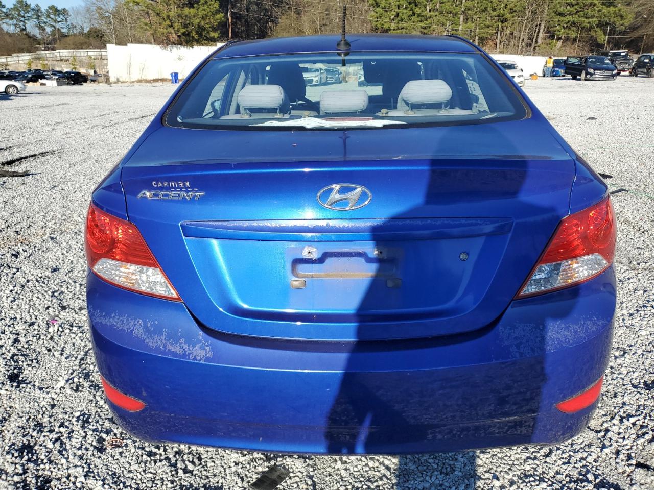 2013 Hyundai Accent VIN KMHCT4AE3DU555685 Copart auction photo, front end / mechanical damage thumbnail 6