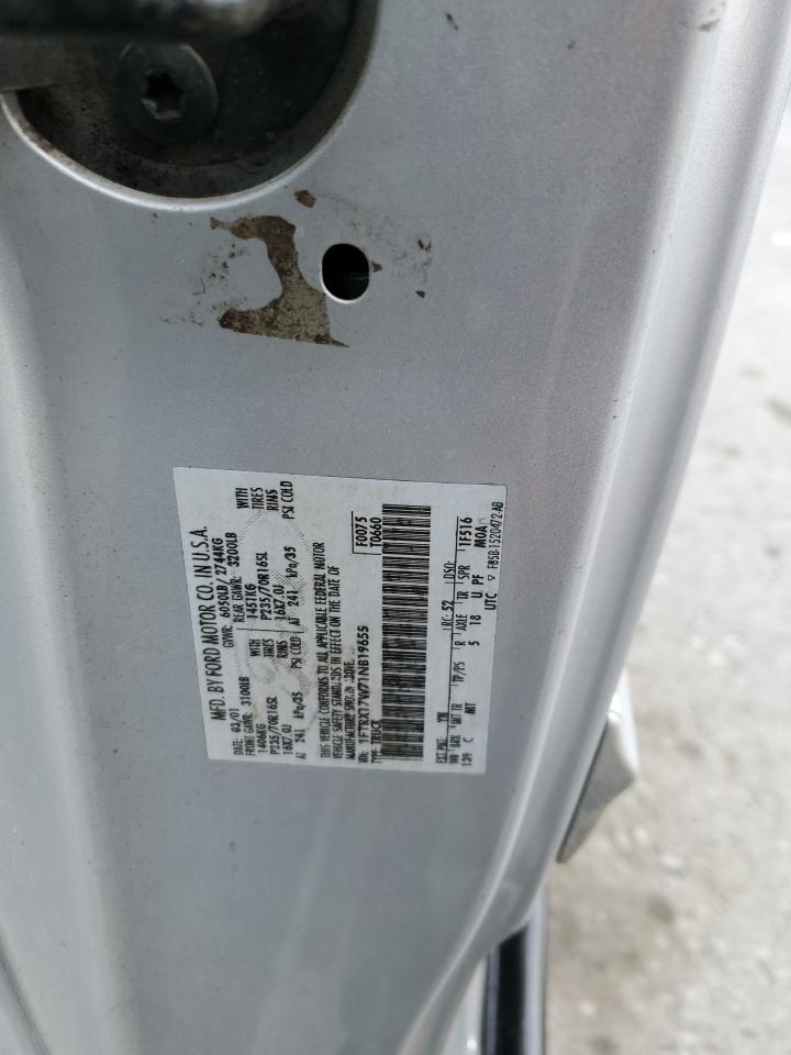 2001 Ford F-150 VIN 1FTRX17W71NB19655 Copart auction photo, front end damage thumbnail 12