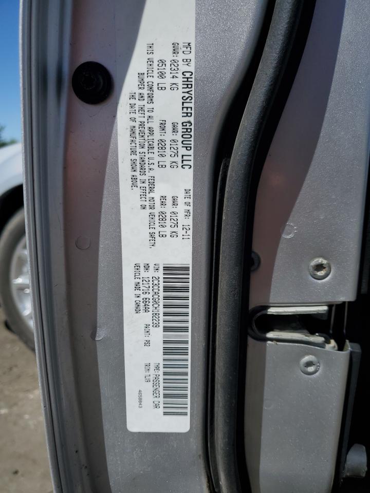 2012 Chrysler 300 VIN 2C3CCACG0CH182239 Copart auction photo, front end damage thumbnail 12